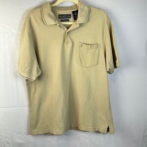 Grand Slam Large Khaki Colored Short Sleeve Shirt Front Pocket Gently Worn